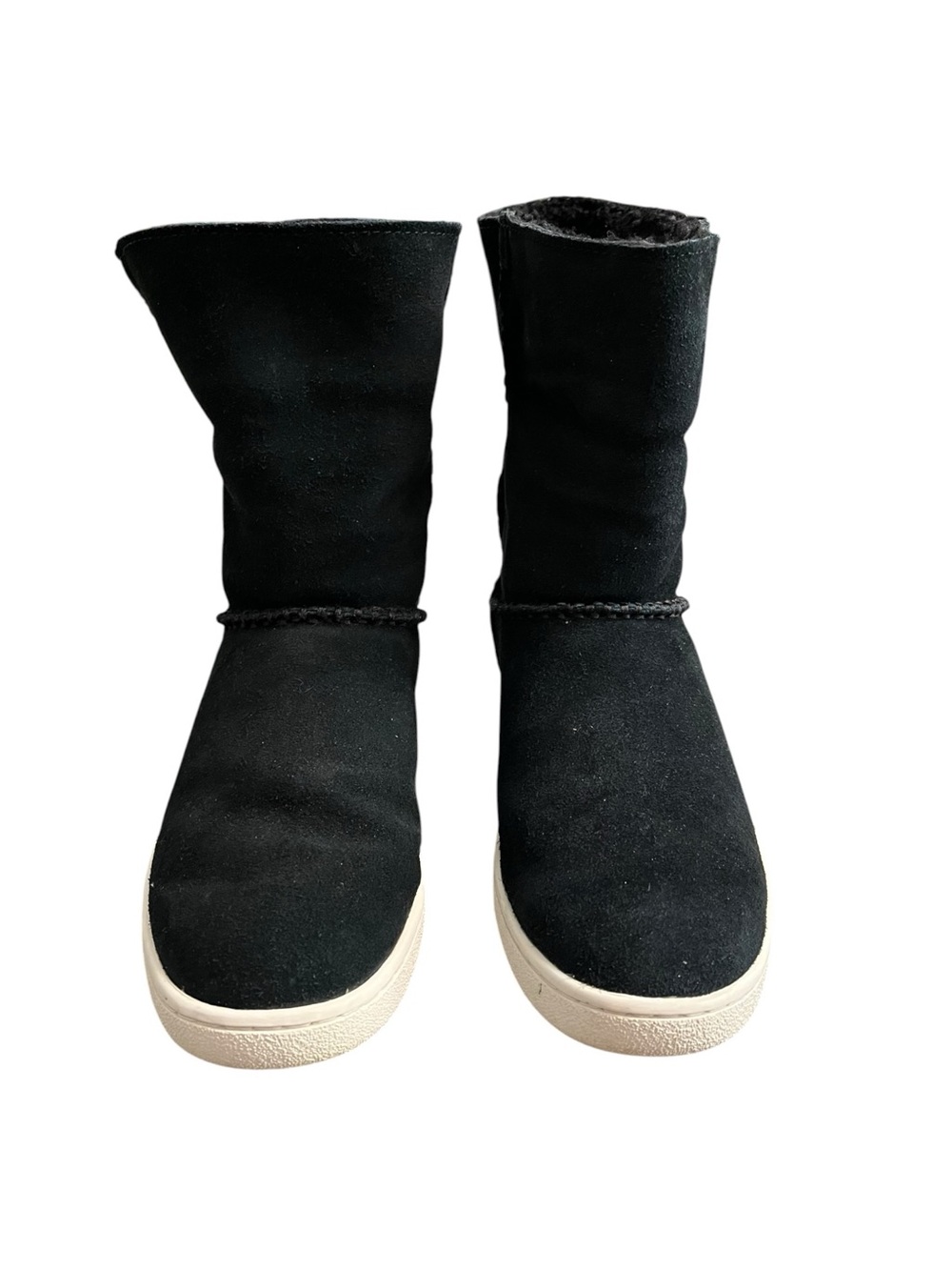UGG Mika Classic Sneaker Boot Black Shearling Fold Over Womens Size 8 W/ Box - Picture 7 of 15